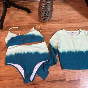 Women’s bikini Set in mint green and teal